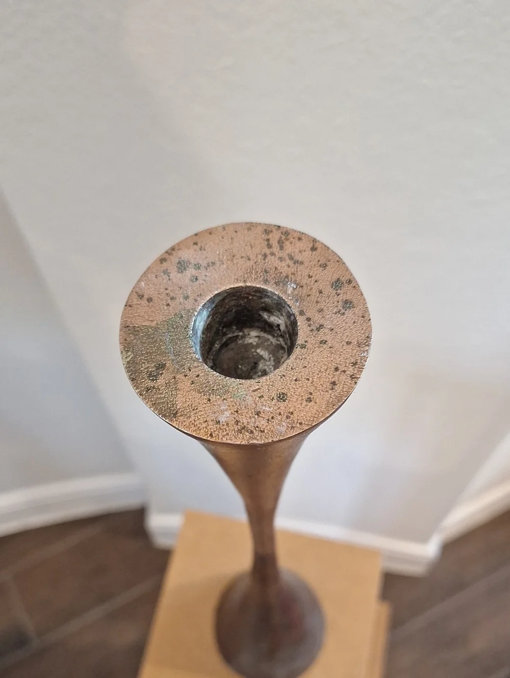 Vintage Michael Aram Contemporary Tapered Metal Candle Holder